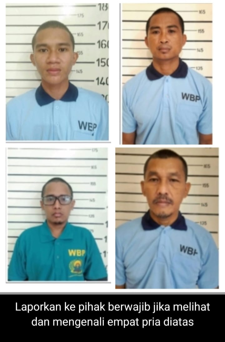 4 Napi Lapas Kelas IIA Palangka Raya Kabur