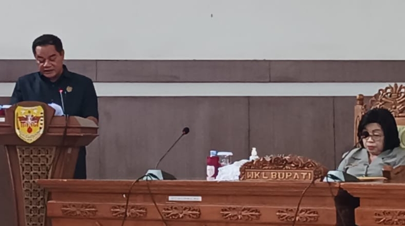 Fraksi Pendukung DPRD Gunung Mas Ajukan Pertanyaan Terkait Enam Ranperda Bupati